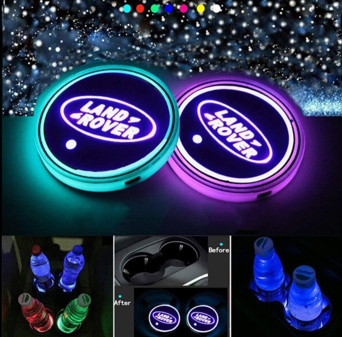 Aangepaste Indoor LED Mood Discs Multi-Color (2 stuks)